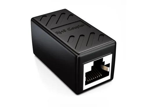 deleyCON deleyCON 1x CAT6 Patchkabel Koppler Modular Geschirmt 2x RJ45 Buchse Netzwerk-Adapter