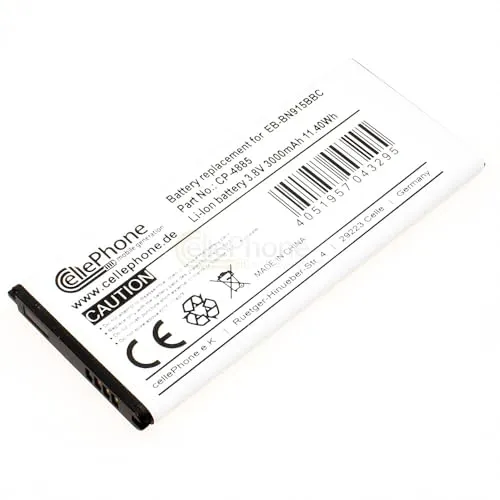 cellePhone Akku Li-Ion kompatibel mit Samsung Galaxy Note Edge (SM-N915F / SM-N915FY) (Ersatz für EB-BN915BBC) - mit NFC