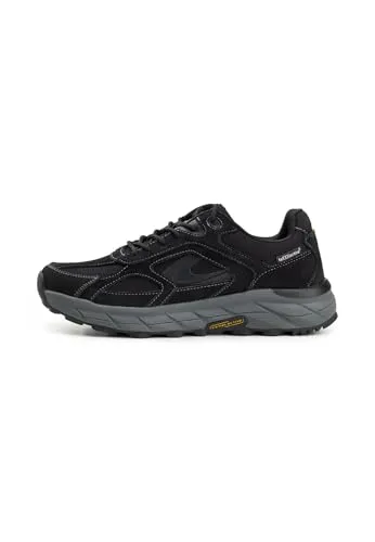 camel active 54CCA12 Herren Sneaker - Schwarz, Größe 42 - Sneaker aus atmungsaktivem Textil und robustem Nubukleder, ideal für Freizeit und Sport, mit verstärkter Ferse für zusätzlichen Halt.