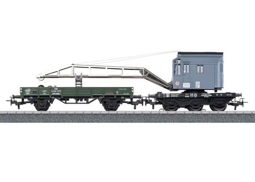 Märklin 46719 H0 Kranwagen-Set mit Digital-Funktionen - Modelleisenbahn: Kranwagen-Set mit digitaler Steuerung, drehbarem Führerhaus und präziser Fernbedienung für ein realistisches Spielerlebnis.