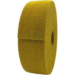 2W Schleifvlies Rolle 100mm x 10m - Gelb PRO A-VFN P320 - Schleifpapierrollen für professionelles Schleifen und Mattieren von Metallen, ideal zum Entfernen von Spritznebel und Bearbeiten runder Werkstücke. Hohe Steifigkeit für optimale Ergebnisse.