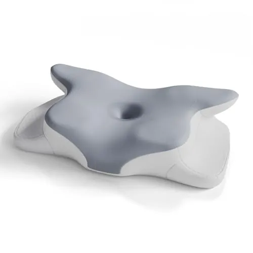 Juskys Nackenstützkissen-Set - Ergonomisches Kopfkissen aus PU Memory Foam für optimale Nackenentlastung. Atmungsaktiver Bezug, waschbar und ideal für erholsamen Schlaf in jeder Lage. Perfekt für Zuhause und unterwegs!