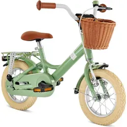 Puky YOUKE CLASSIC 12 Retro Green - Kinderfahrrad für kleine Abenteurer, 12 Zoll Laufrad, leichtes Aluminium, V-Brake und Rücktrittbremse für sicheres Fahren, ideal für Kinder bis 100 cm.