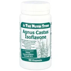 Agnus Castus 10 mg Extrakt Kapseln mit Isoflavonen - Arzneimittel zur Unterstützung des weiblichen Wohlbefindens, enthält 10 mg Agnus Castus Extrakt und 46 mg Isoflavone für natürliche Balance.