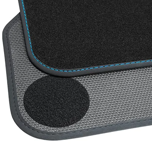 teileplus24 BGF650 Ganzjahres-Fußmatten für BMW i3 I01 2013-2020 - Hochwertige Fußmatten, 100% passgenau und wasserdicht, ideal für den BMW i3. Robustes Velours mit 650 g/m² Fasergewicht schützt Ihren Fußraum optimal.