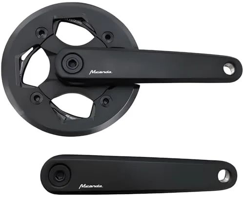 Miranda Kurbelgarnitur 34T E-Bike 170mm schwarz CG - Kurbel & -garnituren, hochwertige 34Zähne Kurbelgarnitur für optimale Kraftübertragung und verbesserte Leistung beim E-Bike-Fahren.