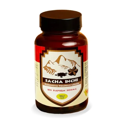 Sacha Inchi Kapseln 500mg - Omega 3-6-9 Fettsäuren - Omega 3-6-9 Öl aus rein pflanzlichem, kalt gepresstem Sacha Inchi aus Peru, reich an Antioxidantien und hochwertigem Protein. Ideal für eine gesunde Ernährung.