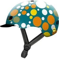 Nutcase Fahrradhelm Street Mips Gloss, Polka Face, S - Grün - Stylischer Multisporthelm mit MIPS-Technologie für zusätzlichen Schutz. Ideal für den Alltag, bietet er 11 Lüftungsschlitze für optimale Belüftung und einen praktischen Fidlock Magnetverschluss. Größe S für 52-56 cm Kopfumfang.