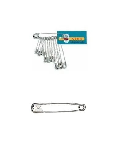 PRYM Spille di sicurezza Aida 085197 No.0,2,3 ass.argento 27/38/50mm (12 pezzi)