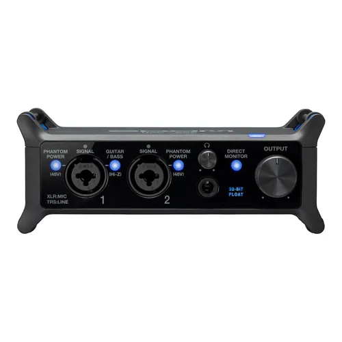Zoom UAC-232 32-Bit Float Audio Interface - Audio-Interface für Musiker mit 32-Bit-Float-Technologie, bietet latenzfreies Monitoring und Loopback-Option für hochwertige Produktionen.