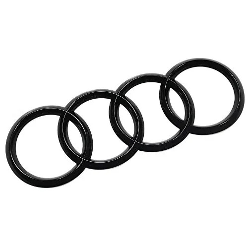 Audi Black Edition Heckklappenemblem schwarz - Originales Emblem für die Heckklappe, 100% passgenau, selbstklebend und in glänzendem Schwarz. Ideal für Audi Q3 (Typ F3) ab 2019, verleiht Ihrem Fahrzeug einen sportlichen Look.