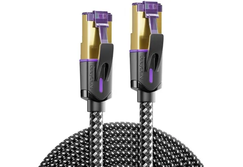 deleyCON deleyCON 7,5m CAT7 Patchkabel (10 Gbit/s, S/FTP, Kupfer, RJ45, POE, LAN-Kabel