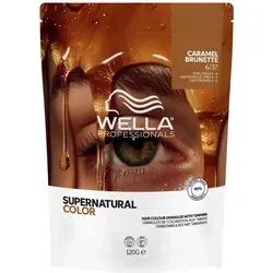 Wella Professionals Supernatural Color 6/37 Caramel Brunette 120 g - Pflanzenbasierte Haarfarbe für natürliche und intensive Farbergebnisse. Mit bis zu 100 % Graukaschierung und einfacher Anwendung - ideal für professionellen Einsatz. Neue, recyclebare Verpackung!