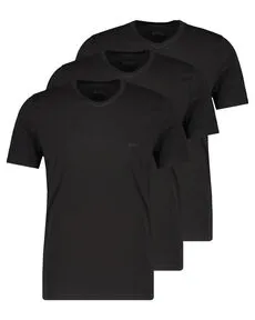 BOSS Herren V-Neck T-Shirt Classic 3er Pack, Black, XXL - T-Shirts für Herren im 3er Pack, aus 100% BCI Baumwolle für höchsten Tragekomfort und nachhaltige Produktion, mit klarem Design und BOSS Logo auf der Brust.