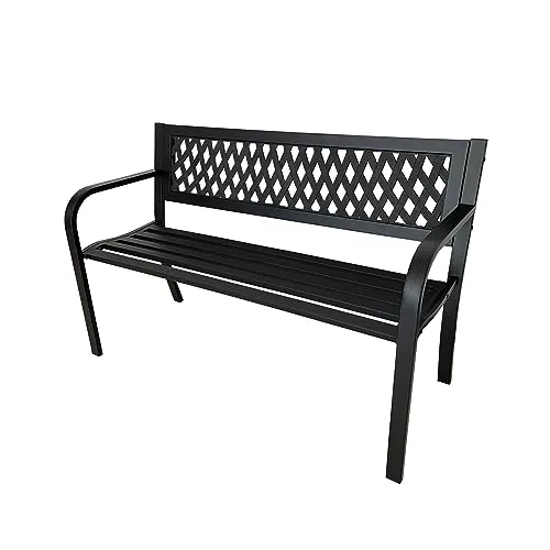 HTI-Living Gartenbank Venera - Formschöne Sitzbank für Terrasse und Garten, gemütlicher Rückzugsort für entspannte Stunden zu zweit, belastbar bis 280 kg