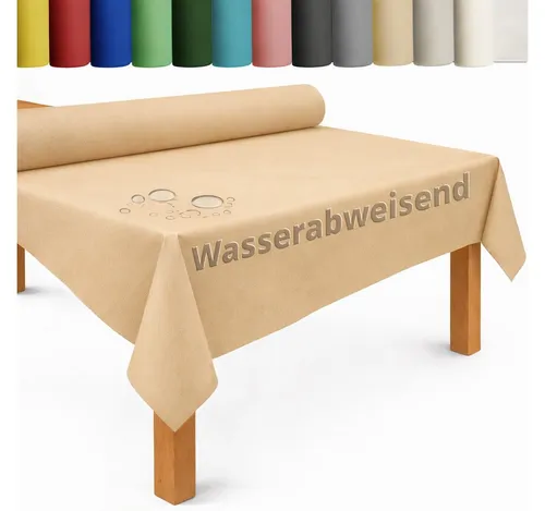 DecoHomeTextil Tischdecke Rolle Vliesstoff wasserabweisend - Praktische Vlies-Tischdecke aus 100% Polypropylen, strapazierfähig und leicht zuschneidbar. Ideal für Innen- und Außenbereiche, perfekt für Feiern und Events.