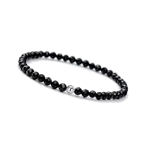 GD GOOD.designs Achat Armband für Damen – Echte Naturstein-Perlen & 925 Silber - Elegantes Armband aus facettierten Natursteinen mit hochwertiger 925er Silberperle. Verstellbar für Handgelenke von 15-19 cm, ideal als Geschenk. Reißfest und wasserbeständig für den täglichen Gebrauch.