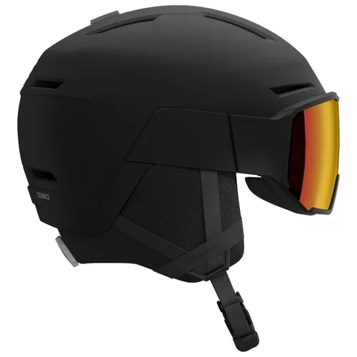 SALOMON OSMO SIGMA Helm 2025 - Schwarz/Sigma Poppy Rot - L - Helm für Skifahrer mit Custom Dial Fit System für optimale Anpassung und integrierter EPS 4D-Technologie für maximale Sicherheit. Ideal für sportliche Aktivitäten und kompatibel mit Salomon-Brillen.