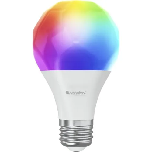 Nanoleaf Matter Essentials Glühbirne - Energiesparlampe mit 16 Mio. Farben, Matter-kompatibel für nahtlose Smart-Home-Integration und Bildschirm-Sync für beeindruckende Lichteffekte.