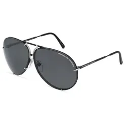 Porsche Design 8478 Herren-Sonnenbrille - Sportbrille mit vollrandigem Metall-Gestell in Schwarz, bietet optimalen UV-Schutz und stilvolles Design für aktive Männer.