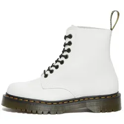 DR. MARTENS 1460 Pascal BEX Pisa Ankleboots - Weiße Lederstiefel in Größe 39 EU - Wanderschuhe aus 100% Leder mit robustem Blockabsatz, ideal für lässige Looks und Outdoor-Abenteuer.