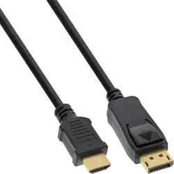 InLine® DisplayPort zu HDMI Konverter Kabel, 4K/30Hz, 10m - HiFi-Kabel für gestochen scharfe 4K-Videoübertragung, ideal für die Verbindung von PCs mit HDMI-Monitoren.