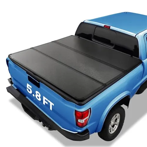 VEVOR Dreifach faltbare Ladeflächenabdeckung für 19-24 Chevy Silverado/GMC Sierra - Sonstiges Autozubehör mit robustem Design, das rauen Bedingungen standhält und einfach zu handhaben ist. Perfekt für zusätzlichen Stauraum und Schutz!
