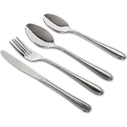 Banquet 41100100 Besteckset, 24 Stück - Edelstahl Besteckset für 6 Personen, spülmaschinenfest und ideal für festliche Anlässe oder den täglichen Gebrauch.