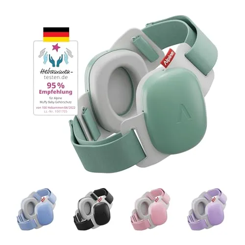 Alpine Muffy Baby Gehörschutz – Optimaler Schutz für kleine Ohren - Zuverlässiger Kapselgehörschutz für Kinder bis 4 Jahre, ideal für Feste und Reisen. Ergonomische Passform, verstellbares Band und praktische Reisetasche inklusive.