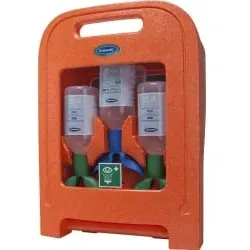 Actiomedic® EYE CARE Medi2Protect TWIN I Augenspülstation 500.200.10000 , 2 x 500 ml NaCl 0,9%, 1 x 500 ml gepufferte Spüllösung 4,9%