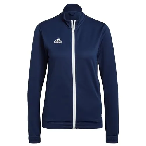 adidas Damen Entrada 22 Track Jacket, Team Navy Blue 2, L - Sportliche Damenjacke aus 100 % recyceltem Polyester, mit AEROREADY Technologie für optimale Feuchtigkeitsregulierung und praktische Leistentaschen.