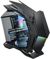 Jonsbo MOD3 Big-Tower Showcase - Tempered Glass schwarz - Futuristisches PC-Gehäuse im Open-Frame-Design aus Aluminium, mit Tempered Glass-Seitenteilen und Platz für bis zu 6 Lüfter sowie einen 360er-Radiator.