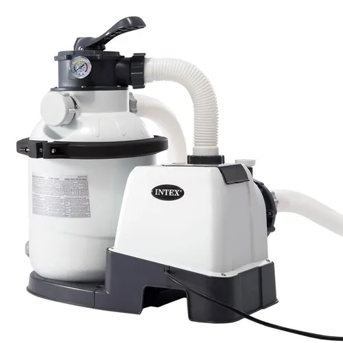 Intex Krystal Clear Sandfilteranlage - Weiß (26644) - Pumpen: Hohe Fördermenge von bis zu 5.000 l/H für sauberes Schwimmbadwasser und effiziente Filterung.