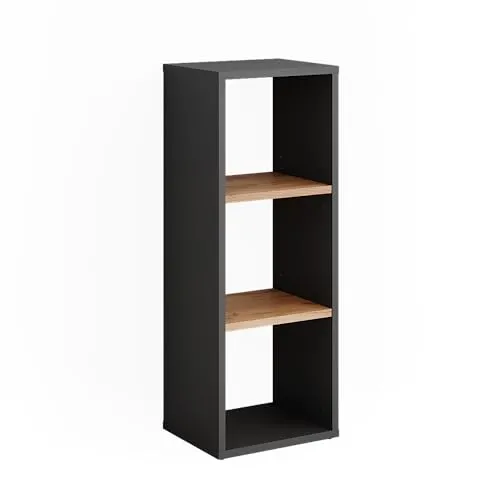 Vicco Bücherregal Orlando, Anthrazit/Goldkraft Eiche - Bücherregal mit verstellbaren Einlegeböden für maximale Flexibilität und stilvolles Design, ideal zur Schaffung von Ordnung im Wohnbereich.