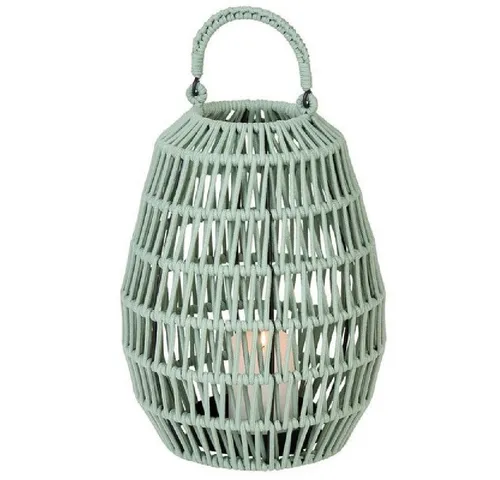 Lambert Windlicht Laterne Cahaya Outdoor Kordel Salbei (37cm) - Elegante Laterne für den Außenbereich, gefertigt mit Liebe zum Detail. Perfekt für stimmungsvolle Beleuchtung und individuelle Akzente in Ihrem Garten oder auf der Terrasse.