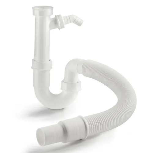 Xavax flexibler Röhrensiphon 1 ½“ Universal für Küchenspüle- oder Waschmaschine