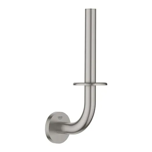 Grohe Essentials Reservehalter 40385001 - Wandmodell in Chrom - Toilettenpapierhalter aus Metall mit verdeckter Befestigung und GROHE StarLight® Chromoberfläche für eine elegante und langlebige Optik.
