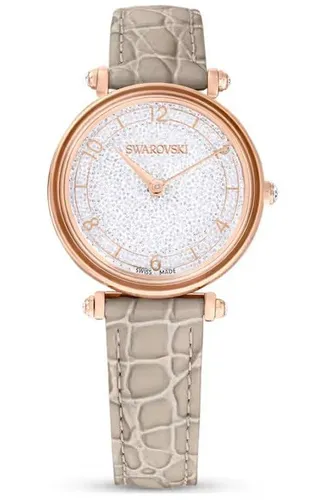 Swarovski Crystalline Wonder Damenuhr - Armbanduhren für Damen, elegante Uhr mit 1.000 Swarovski Kristallen, wasserdicht bis 50 m und verstellbarem italienischem Kalbslederarmband