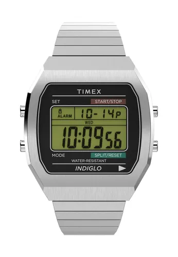 Timex Quarzuhr 80 Steel - Digitale Edelstahl-Armbanduhr - Armbanduhren mit modernem Design, langlebigem Edelstahl und praktischer Digitalanzeige für präzise Zeitmessung.