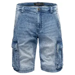 Amaci&Sons Herren Cargoshorts 7040 Storm Blue - Herren-Shorts in Regular Fit, ideal für den Sommer mit praktischem Cargo-Design und lässigem Look.
