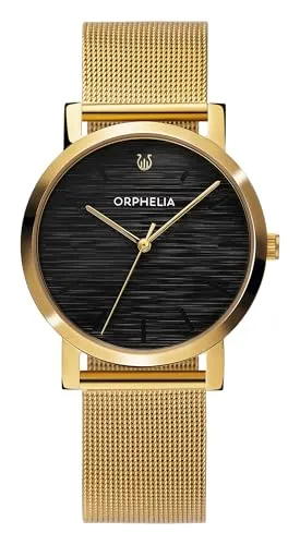 Orphelia Damen Analog Uhr Portobella mit Edelstahl Armband Gold