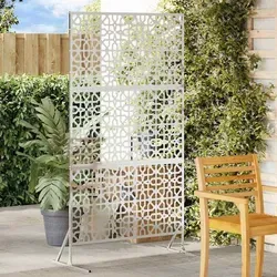Maison Exclusive Sichtschutz Grau 100 x 50 x 180 cm aus Stahl - Stylischer Sichtschutz für Garten und Terrasse, aus robustem Stahl gefertigt. Schafft Privatsphäre und schützt vor Wind, ideal für entspannte Stunden im Freien.