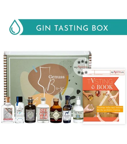 Gin Tasting Set mit deutschem Gin - Entdecken Sie die besten deutschen Gins im Tasting-Set: 7 Mini-Flaschen mit Monkey 47, Siegfried Gin, Windspiel und The Duke für ein unvergessliches Geschmackserlebnis!