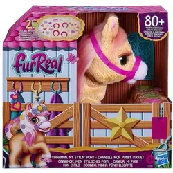 FurReal Hasbro Cinnamon - Mein stylisches Pony, über 80 Geräusche und Reaktionen, 26 Accessoires für kreativen Styling-Spaß, ideal für Kinder ab 4 Jahren