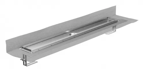ACO ShowerDrain M+ Duschrinne 700 mm Edelstahl - Hochwertige Duschrinne aus Edelstahl mit Aufkantung und Dichtmanschette für eine optimale Abdichtung. Ideal für moderne Duschen und einfach zu installieren.