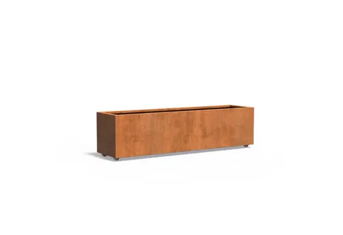 Adezz Pflanzkübel Carrez mit Rollen aus Corten-Stahl - Der Pflanzkübel CARREZ aus wetterfestem Cortenstahl überzeugt durch sein rustikales Design und ist dank versenkter Rollen leicht zu bewegen. Optimal für Ihre Pflanzprojekte im Garten oder auf der Terrasse.