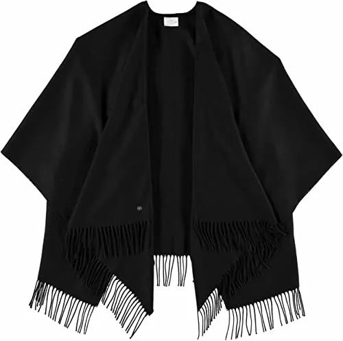 Fraas Poncho Polyacryl - Stilvoller Poncho Made in Germany, schwarz - Eleganter Poncho aus 100% Polyacryl, ideal für Business-Looks. Made in Germany, handwaschbar und in One Size erhältlich.