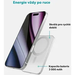 Epico 3000mAh Alu Mag PowerBank EM31 - silber - Powerbank mit 3000 mAh, ultradünn und MagSafe- sowie Qi2-kompatibel für kabelloses Laden. Hochwertiges Aluminiumgehäuse schützt vor Überhitzung und bietet zuverlässige Leistung für dein iPhone.