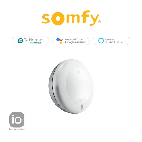 Somfy Sunis WireFree II io 1818285 - Drahtloser Sonnensensor für Smart-Home-Systeme, einfache Montage und flexible Helligkeitseinstellungen