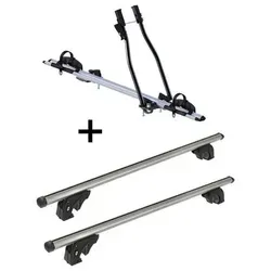 Fahrradträger SAGITTAR + Dachträger VDP LION1 für VW Golf VII (5G) Variant - Fahrradträger und Dachträger Set für VW Golf VII (5G) Variant ab 13, ideal für alle Fahrräder bis 51 mm Reifendicke, einfach zu montieren und maximiert den Platz im Innenraum.